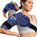KingPavonini Shoulder Ice Pack Rotator Manschette Kalte Therapie, Wiederverwendbares Gel Ice Pack für Schulterverletzungen, Schmerzlinderung, Schwellung, Schulterchirurgie, Tendonitis, Bursitis, Blau, Medium Größe