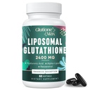 8-in-1 Liposomale Glutathione 2400 MG, hohe Absorption Antioxidantien-Formel – mit Hyaluronsäure, Alpha-Lipoinsäure, Resveratrol - Haut, Leber-Detox & Immunsystem, 60 Softgele