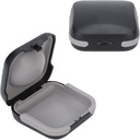 Schutzkoffer für Reise-Hörgeräte Hard Small Splashproof 2.16"*2.04"*0.39" Kuschelinnenraum für 2 Hörgeräte, ITE, RIC, CIC (Schwarz)