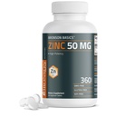 Bronson Zink 50 MG Hohe Potenz unterstützt Immun-, Antioxidantien- und Hautgesundheit - Non-GMO, 360 vegetarische Tabletten