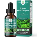 gouttes d'huile d'origan organique - Super concentré huile liquide d'origan avec carvacrol 60% pour la digestion et le soutien immunitaire - Teinture d'extrait d'herbe liquide pour la force immunitaire et les intestins sains - 30 mL