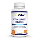 Complexe de phytocéramides, réparation et rajeunissement de la peau, soutien anti-âge, céramides dérivés de plantes, avec vitamines C, B-6 et B-12, 2 mois d'approvisionnement (60 capsules liquides non OGM)