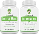 Mélange de sommeil VitaMonk et L-Theanine: Melatonine Aide au sommeil et groupe de relaxation