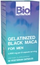 Bio Nutrition Gelatinized Black Maca 60 Vegetarische Kapseln | 1.500 mg pro Servieren | Energie Boost | Calcium | Magnesium | Phosphor