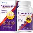 Supplément GLP ONE - 300 milliards AFU Akkermansia Muciniphila, Akkermansia Probiotic pour les femmes et les hommes, pour Boost , Digestive, Gut, Immunity, Améliore Gut Lining Function & Intestinal Walls, 60 comte