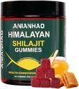 Shilajit Gummies 6000mg -Shilajit Gummis mit Manuka Honig & Fulvic Säure, Mineralien, Immunsystem & Vitalität Booster, Vegan Himilayan Shalajit Gummies (1 Flasche)