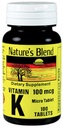 Mélange naturel Vitamine K 100Mcg Comprimés 100 Ct