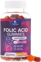 Gommies d'acide folique pour les femmes 785 mcg, Vitamines prénatales essentielles pour maman et bébé, supplément folique végétalien Gommy, vitamine quotidienne B9 Folate extra-fort, avant pendant après la grossesse - 120 Gommies