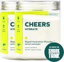 Cheers Hydrate | Oral Rehydration Lösung | Elektrolyte für schnelle Hydration | Lemon Lime Flavor | 24 Servierungen | Elektrolytische Ergänzung mit Natrium, Kalium, Glucose