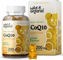 Wild & Organic CoQ10 Gummies - Vegan CoQ10 200mg Supplément antioxydant avec Ubiquinone - Énergie Naturelle et Gummies de Focus avec Coenzyme Q10-60 Pectines non OGM