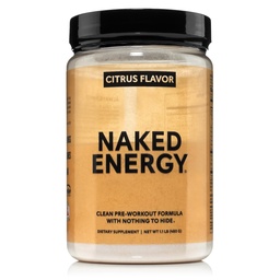 NAKED Citrus Energy - Supplément d'entraînement propre pour les hommes et les femmes, Vegan Friendly, No Added Sweeteners, Colors or Flavors - 30 portions