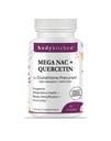 Cuisine corporelle Mega NAC (N-acétyl Cysteine) 600 mg avec Quercetin, soutient la santé respiratoire et la fonction immunitaire et favorise la désintoxication du foie et du rein, Veggie Caps, (paquet de 1)