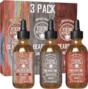 Huile de barde Viking Revolution pour homme 3 Pack - Huile naturelle de barde 2 Ensemble - Sandales, parfums de rhum et de baie - Conditionnement du barde et hydratant pour un ours sain (3 Pack, 1oz)