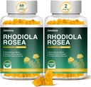 2 Pack Sugar-Free Rhodiola Rosea Gummies 1000mg, Rhodiola Rosea Supplement for Women & Men, Support Endurance, Mood & Energy, Non-GMO, Vegan, 120 Count