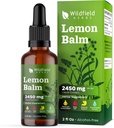 2 gouttes d'extrait de baume de citron liquide 2000mg (Melissa officinalis) Supplément à base de plantes Absorbe mieux que les capsules, 2 mois d'approvisionnement, 84 portions, teinture sans alcool - 2 Oz, paquet de 2