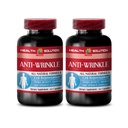 capsules anti rides pour visage - ANTI-WRINKLE COMPLEX - Minéraux de la peau, Supplément anti-âge, Vitamine E collagène, sérum anti rides, acide alpha lipoïque, pilules anti rides pour les femmes, 2 Bot 120 Caps