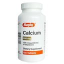 Rugby Calcium 600mg avec 5mcg de vitamine D3 150 Comprimés