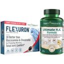 Produits de pureté Flexuron Formule articulaire + Ultimate HA Flexuron (huile de krill, acide hyaluronique à faible poids moléculaire, astaxanthine) - Ultimate H.A. (Collagène de BioCell, Quercetin, acide hyaluronique + Plus)