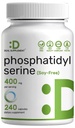 Phosphatidylserine Supplement, 400mg Servieren, 240 Kapseln – Soy Free Sunflower Lecithin Source