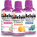 Bluebonnet Liquid Calcium Citrat Magnesium Citrat, Vitamin D3- Bundle Orange, Blueberry und Erdbeeren Flavor, 3 Flasche 16 Fl Oz Jeder (48 Fl Oz Gesamt)